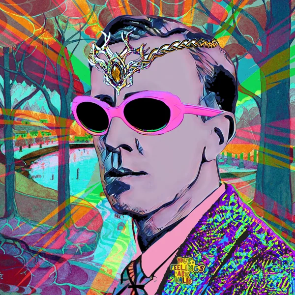Tolkien 2: Pink sunglasses and an ornate silver headpiece