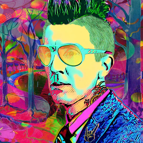 Tolkien 51: Yellow aviator glasses and tall green hair
