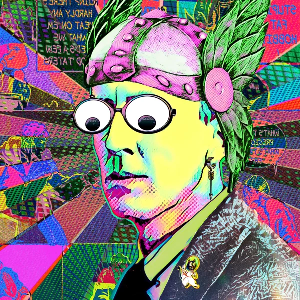 Tolkien 54: A pink winged helmet and oversized googly eyes