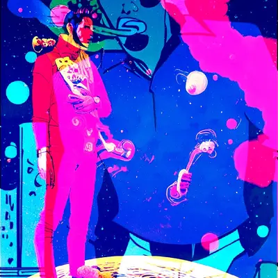 Layered Pink Elvis remix