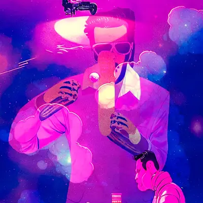Layered Pink Elvis remix