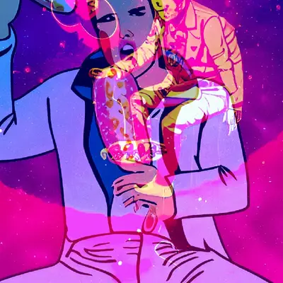 Layered Pink Elvis remix