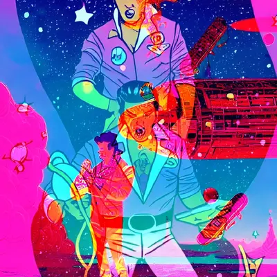 Layered Pink Elvis remix