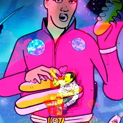 Layered Pink Elvis remix