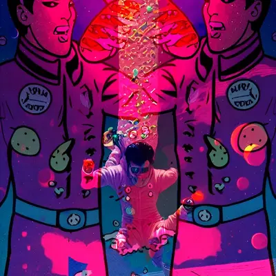 Layered Pink Elvis remix