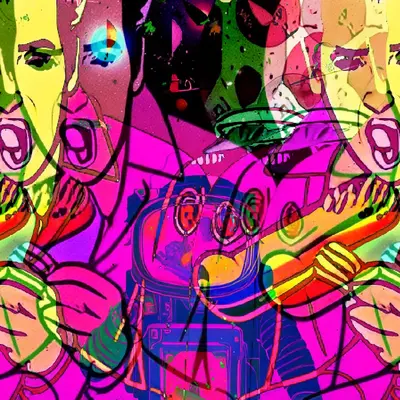 Layered Pink Elvis remix