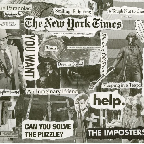 Newspaper collage, February 17th, 2008