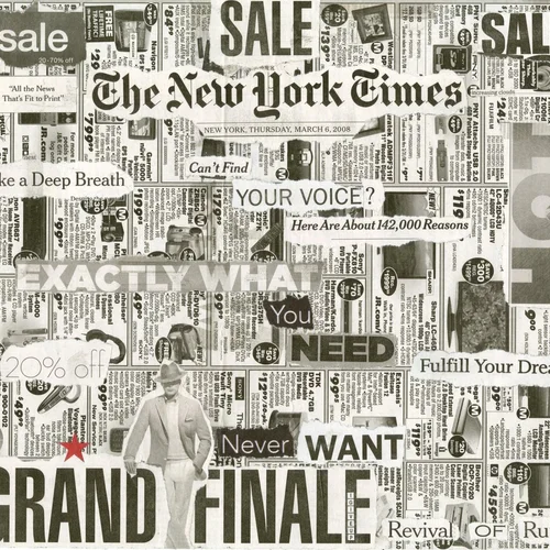 Newspaper collage, March 6th, 2008