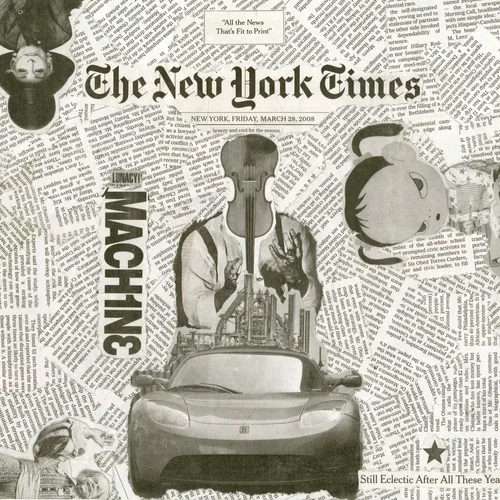 Newspaper collage, March 28th, 2008