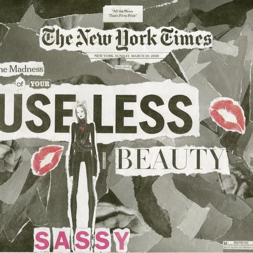 Newspaper collage, March 30th, 2008