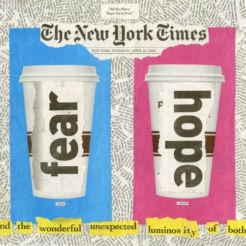 Newspaper collage, April 10th, 2008
