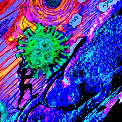 Sisyphean digital collage